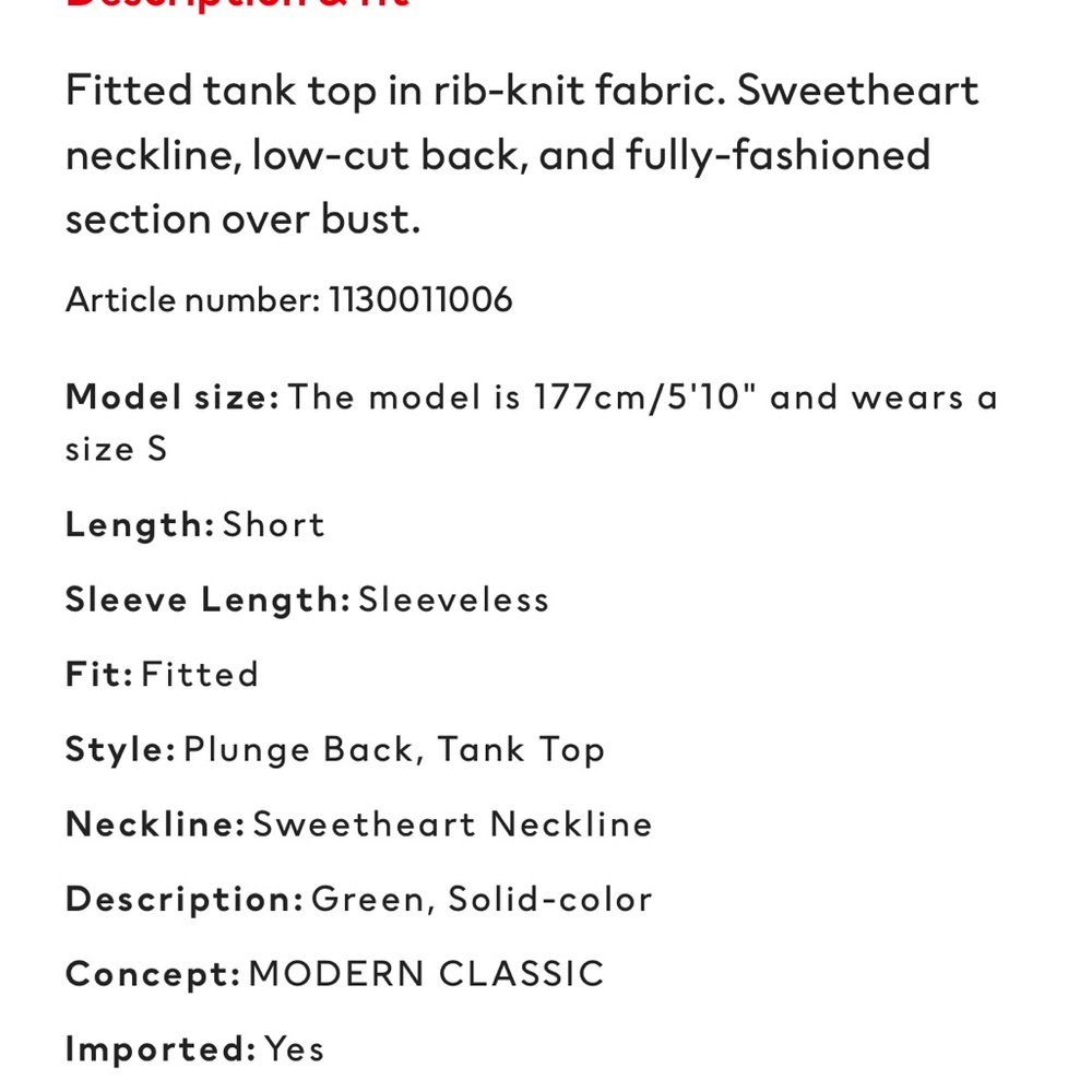 H&M Rib-knit Tank Top - Picture 7 of 8